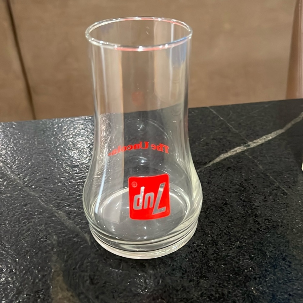 Vintage 7UP 7 Up The UnCola Upside Down Drinking Glass